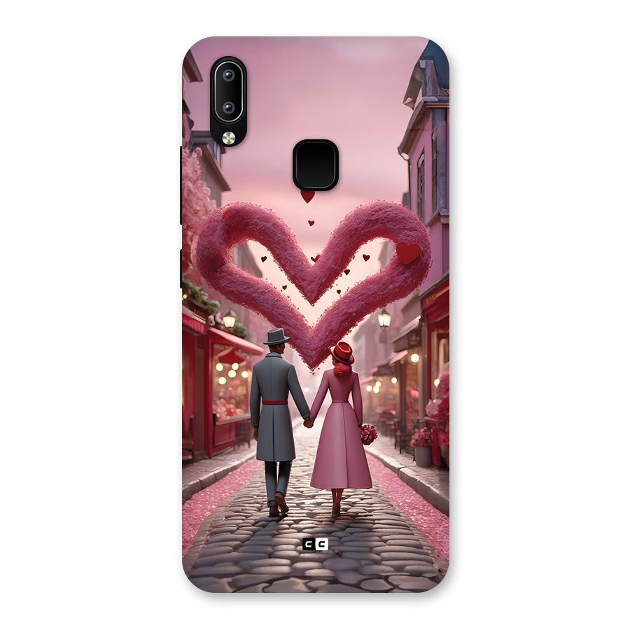 Valetines Couple Walking Back Case for Vivo Y93
