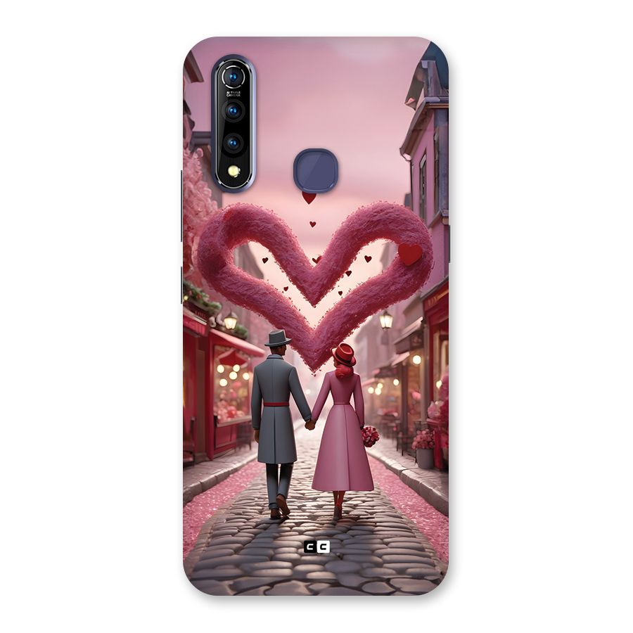 Valetines Couple Walking Back Case for Vivo Z1 Pro