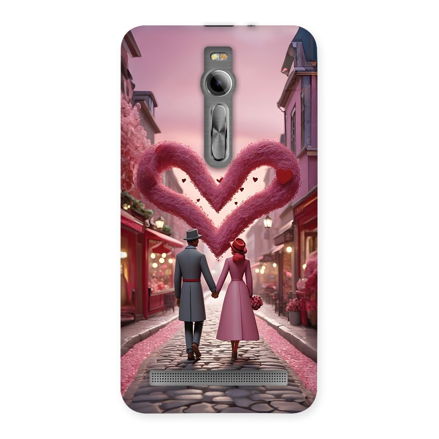Valetines Couple Walking Back Case for Zenfone 2