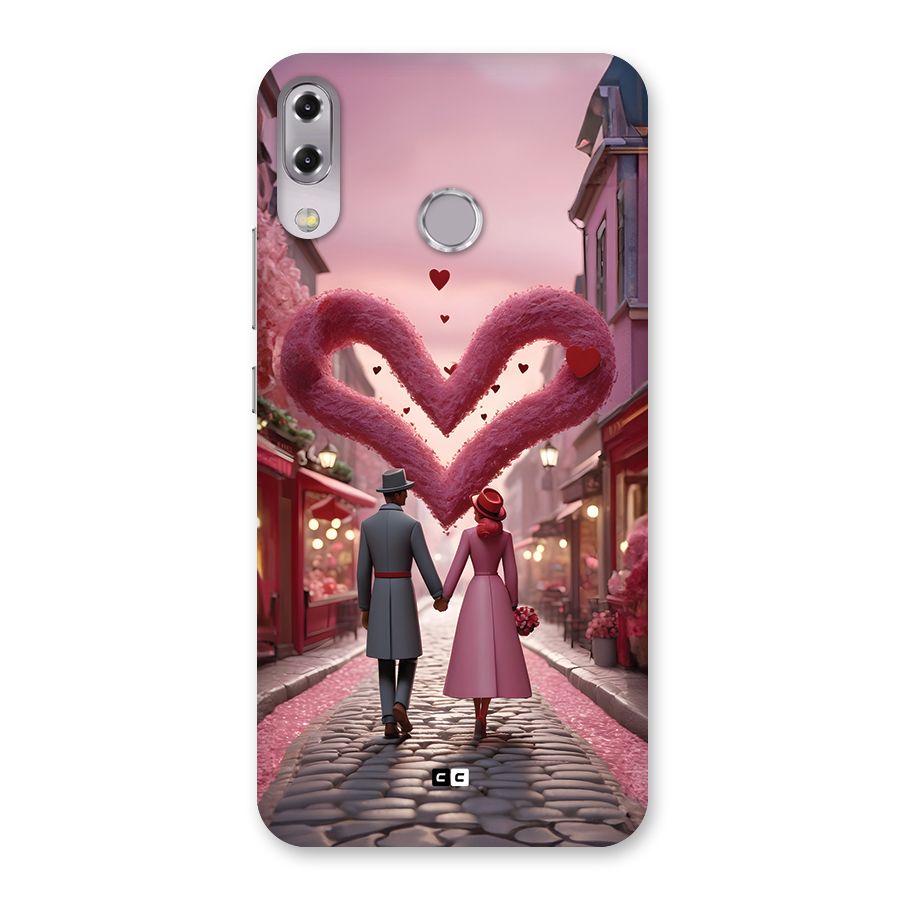Valetines Couple Walking Back Case for Zenfone 5Z