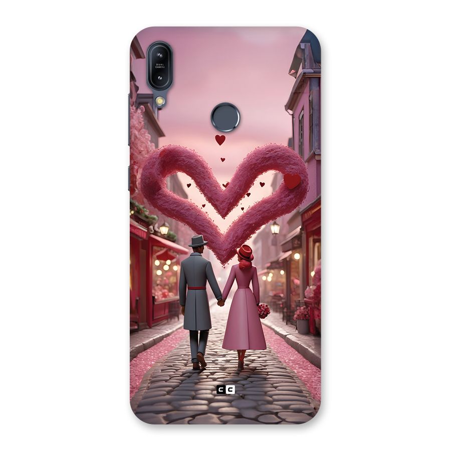 Valetines Couple Walking Back Case for Zenfone Max M2