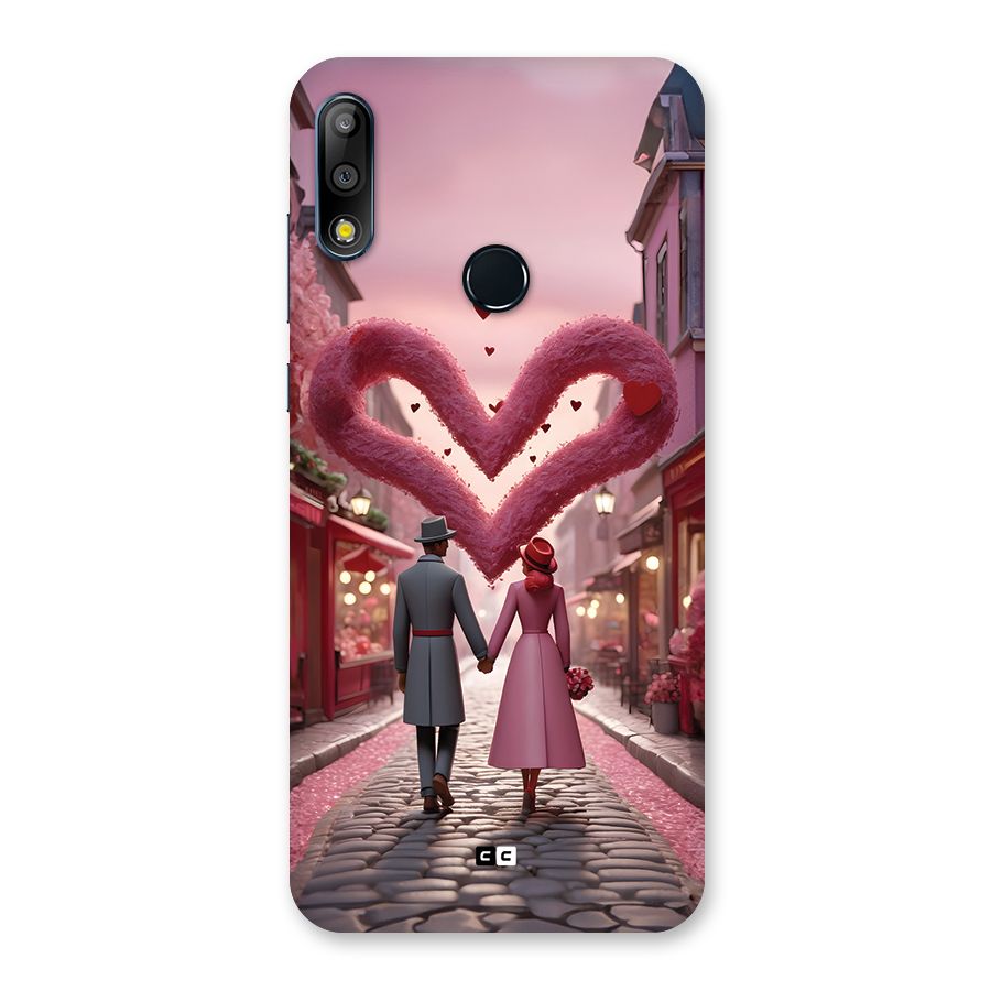 Valetines Couple Walking Back Case for Zenfone Max Pro M2
