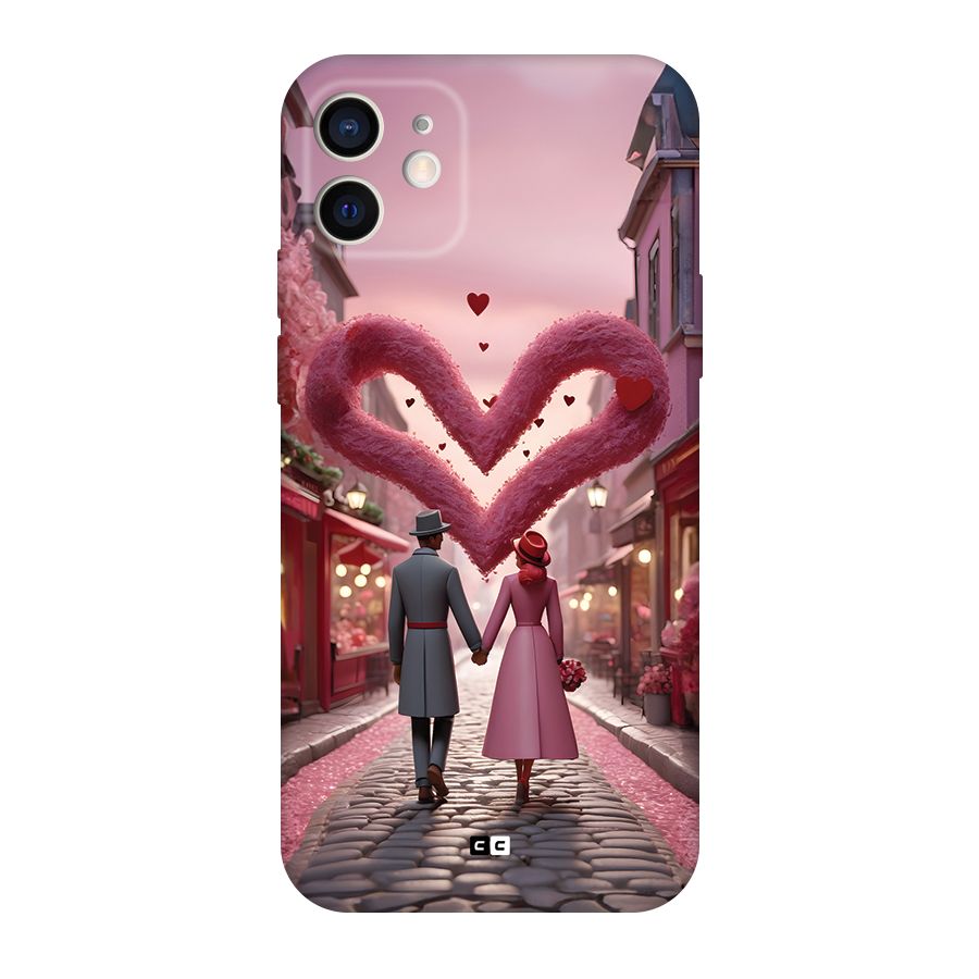 Valetines Couple Walking Back Case for iPhone 12