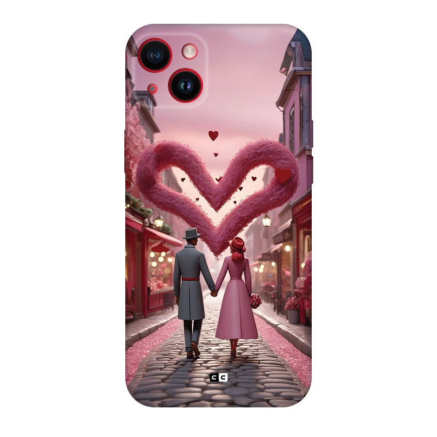 Valetines Couple Walking Back Case for iPhone 14 Plus