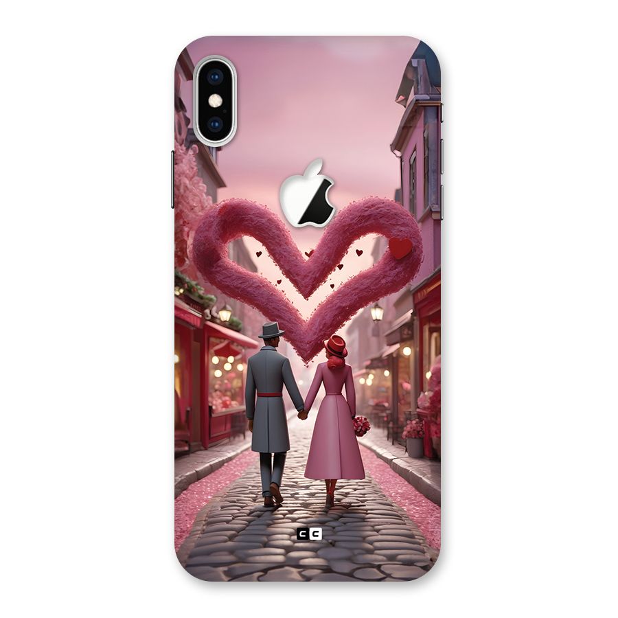 Valetines Couple Walking Back Case for iPhone XS Max Apple Cut