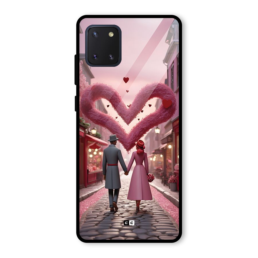 Valetines Couple Walking Glass Back Case for Galaxy Note 10 Lite
