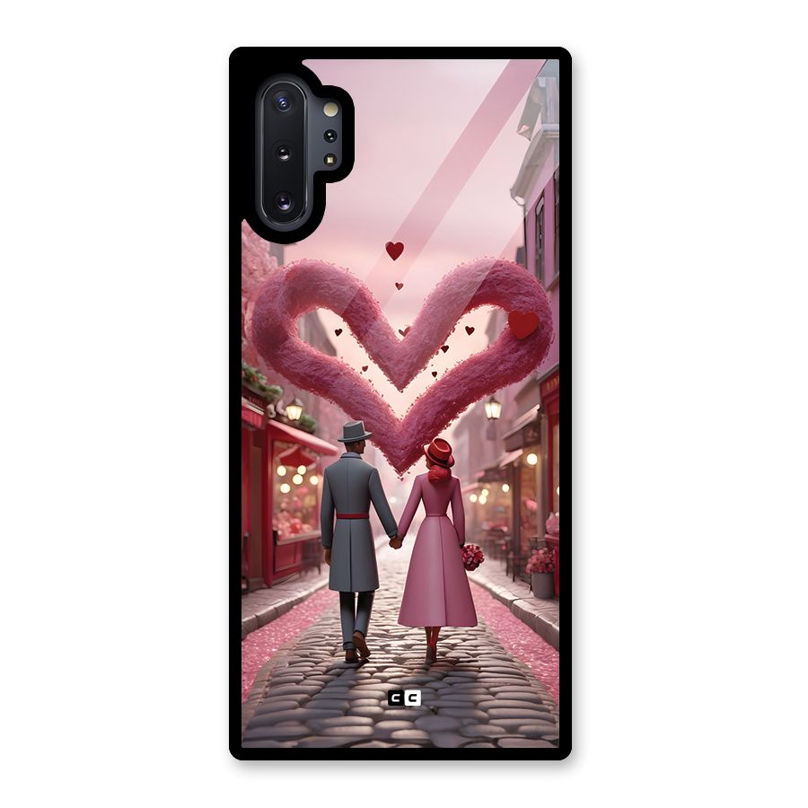 Valetines Couple Walking Glass Back Case for Galaxy Note 10 Plus