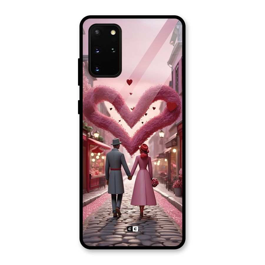 Valetines Couple Walking Glass Back Case for Galaxy S20 Plus