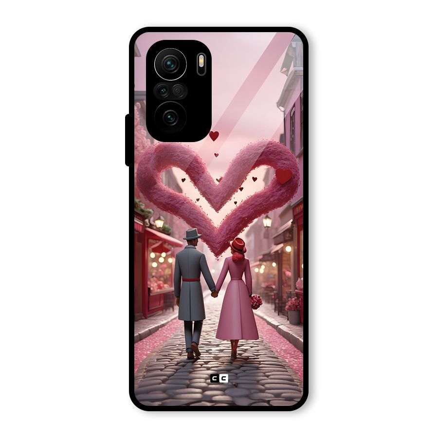 Valetines Couple Walking Glass Back Case for Mi 11X Pro
