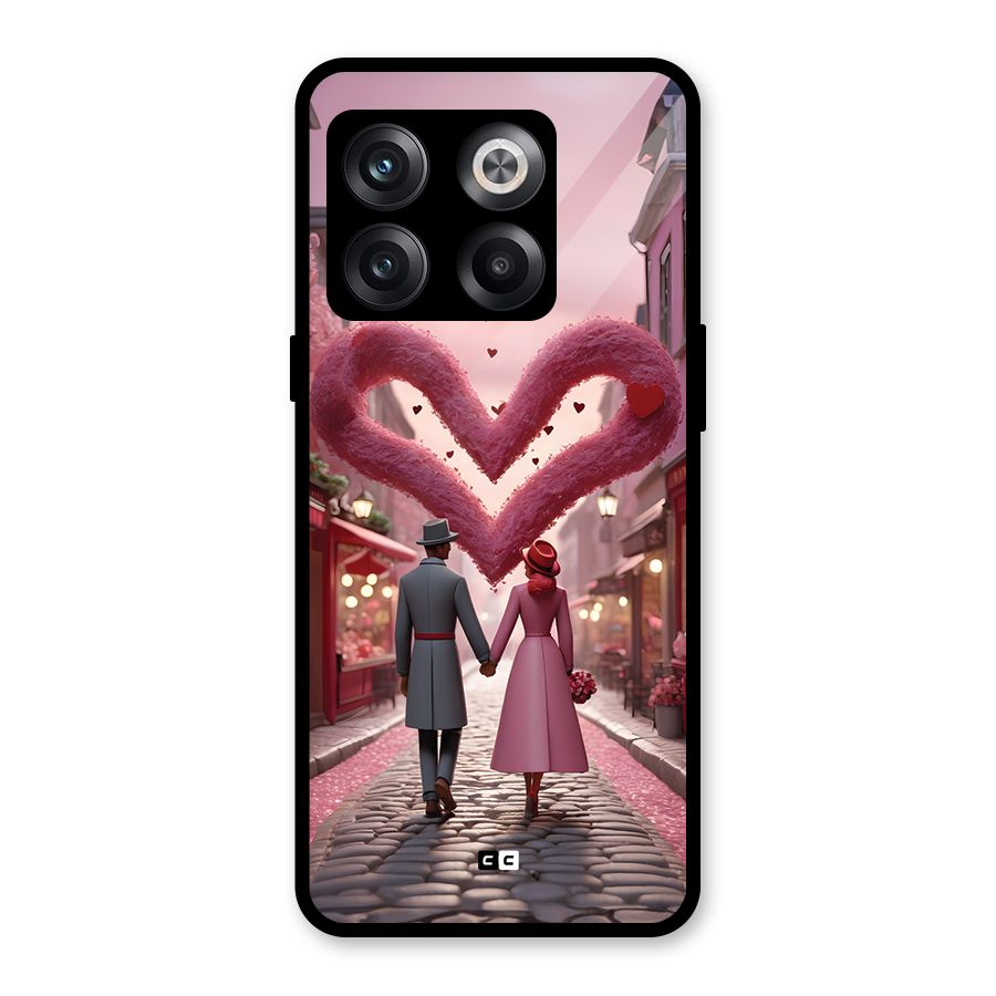 Valetines Couple Walking Glass Back Case for OnePlus 10T