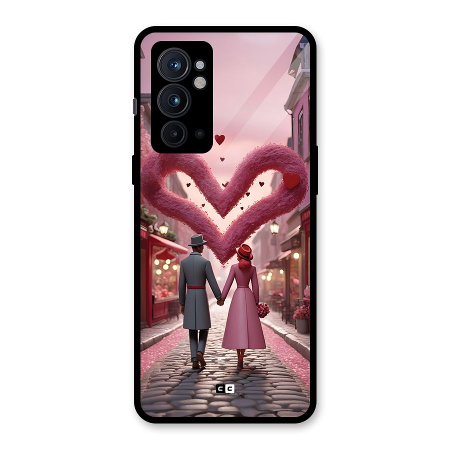 Valetines Couple Walking Glass Back Case for OnePlus 9RT 5G