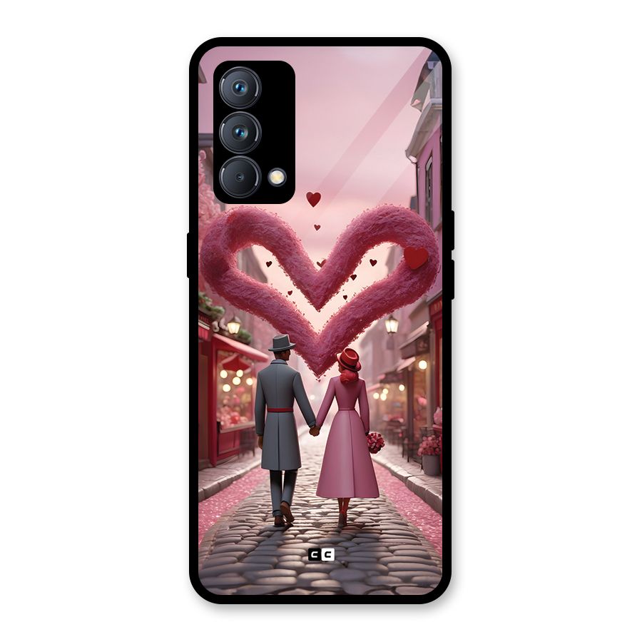 Valetines Couple Walking Glass Back Case for Realme GT Master Edition