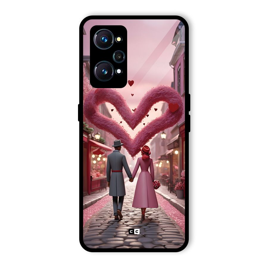 Valetines Couple Walking Glass Back Case for Realme GT Neo2