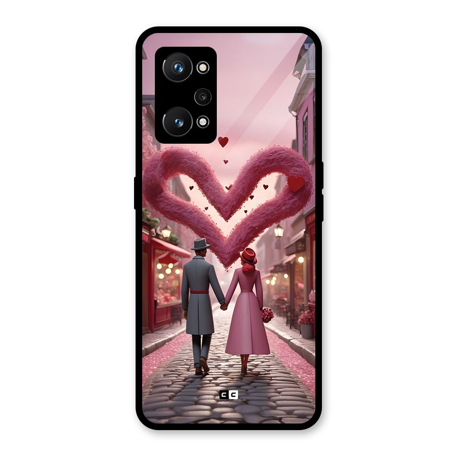 Valetines Couple Walking Glass Back Case for Realme GT Neo 3T