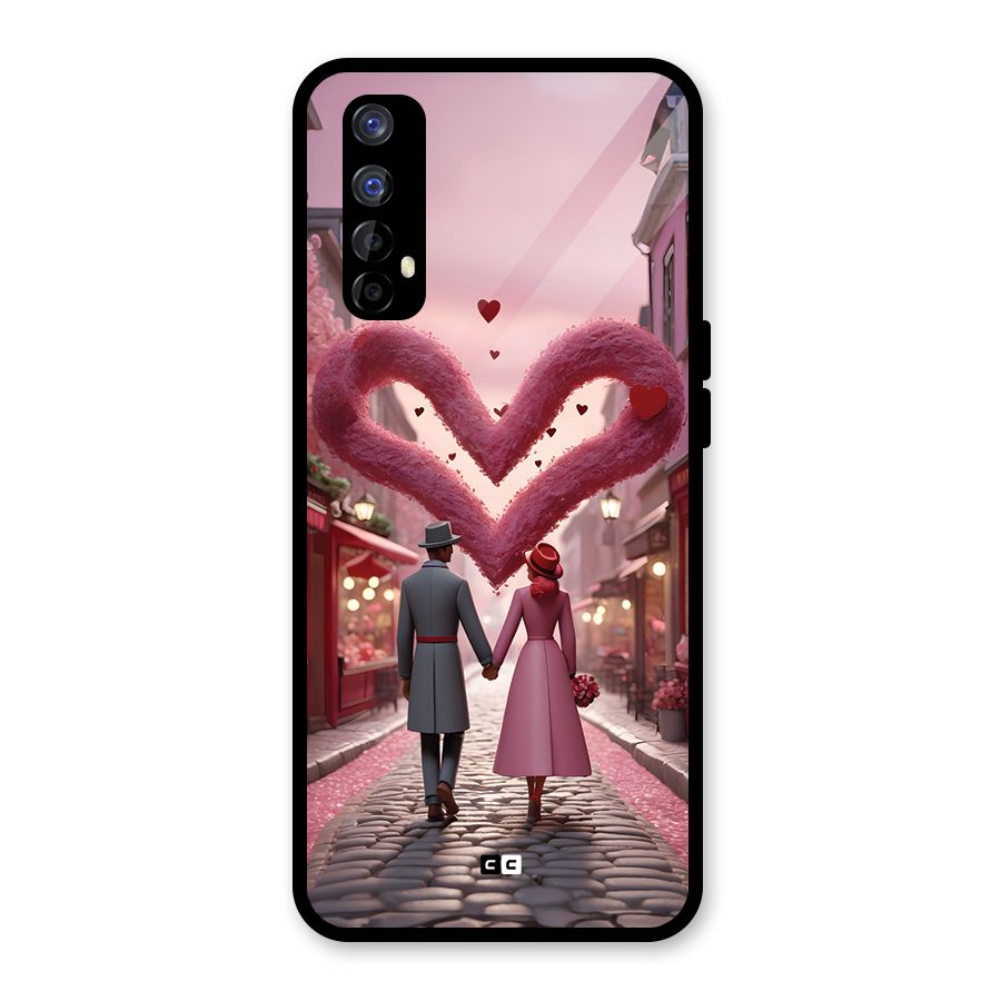 Valetines Couple Walking Glass Back Case for Realme Narzo 20 Pro