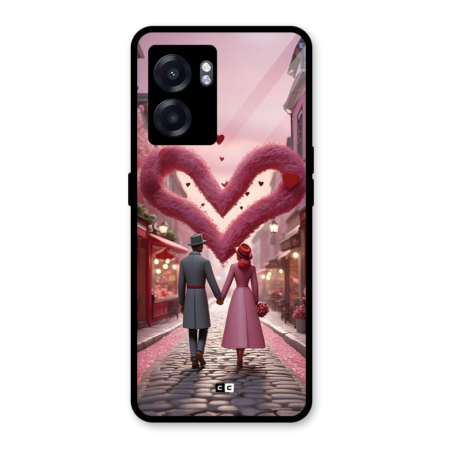 Valetines Couple Walking Glass Back Case for Realme Narzo 50 5G