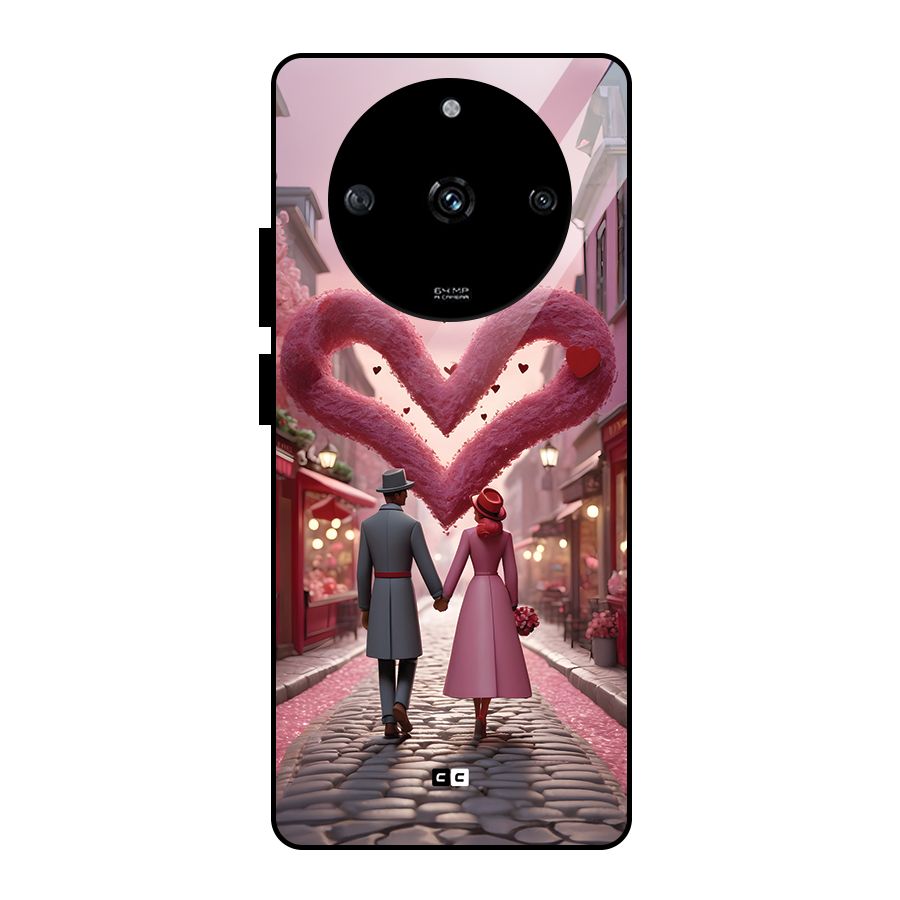 Valetines Couple Walking Glass Back Case for Realme Narzo 60 5G