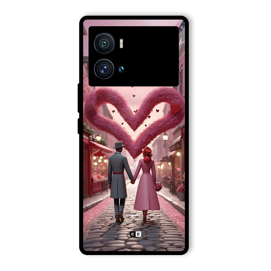 Valetines Couple Walking Glass Back Case for Vivo iQOO 9 Pro