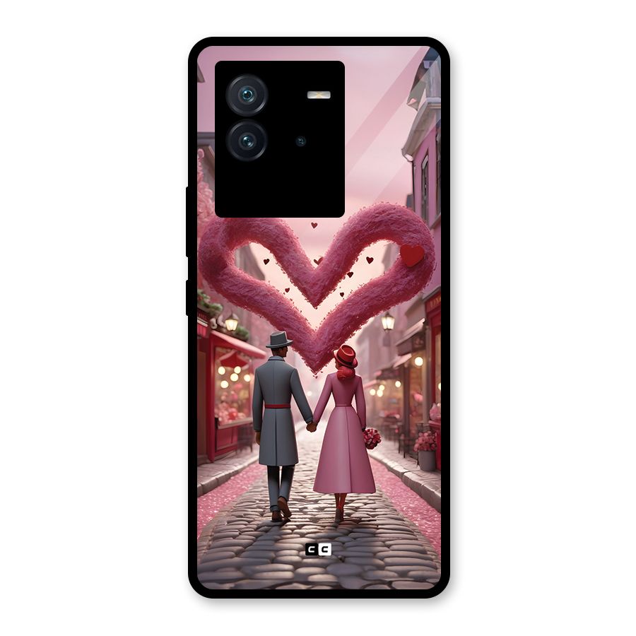 Valetines Couple Walking Glass Back Case for Vivo iQOO Neo 6 5G