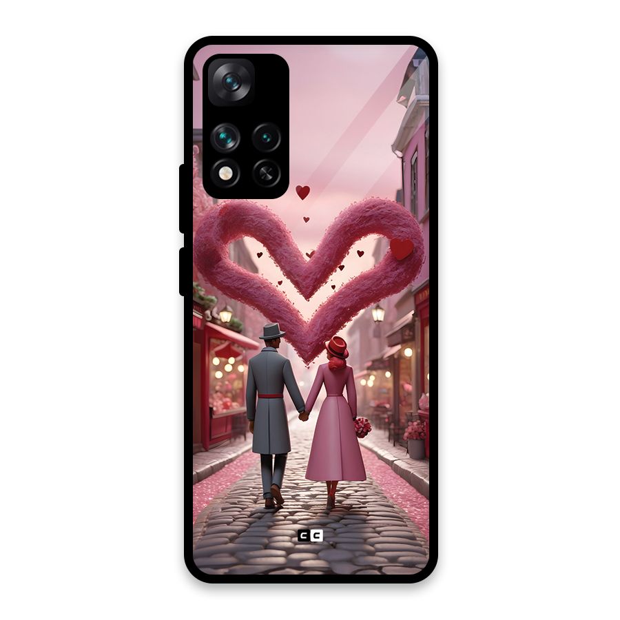 Valetines Couple Walking Glass Back Case for Xiaomi 11i HyperCharge 5G