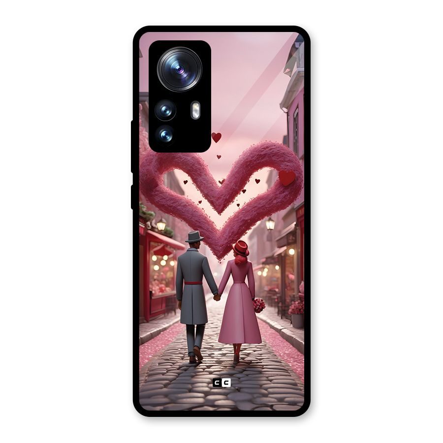 Valetines Couple Walking Glass Back Case for Xiaomi 12 Pro