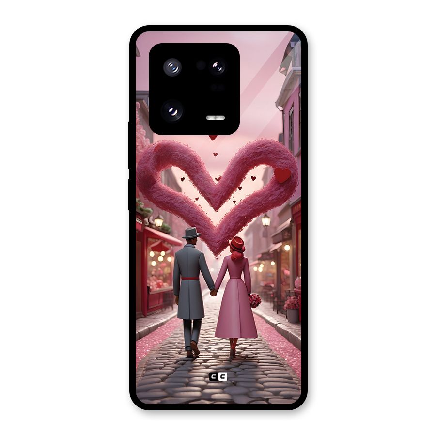 Valetines Couple Walking Glass Back Case for Xiaomi 13 Pro
