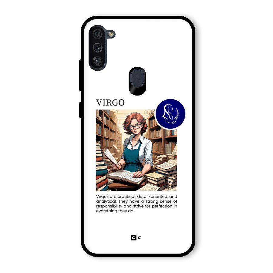 Valuable Virgo Glass Back Case for Galaxy M11