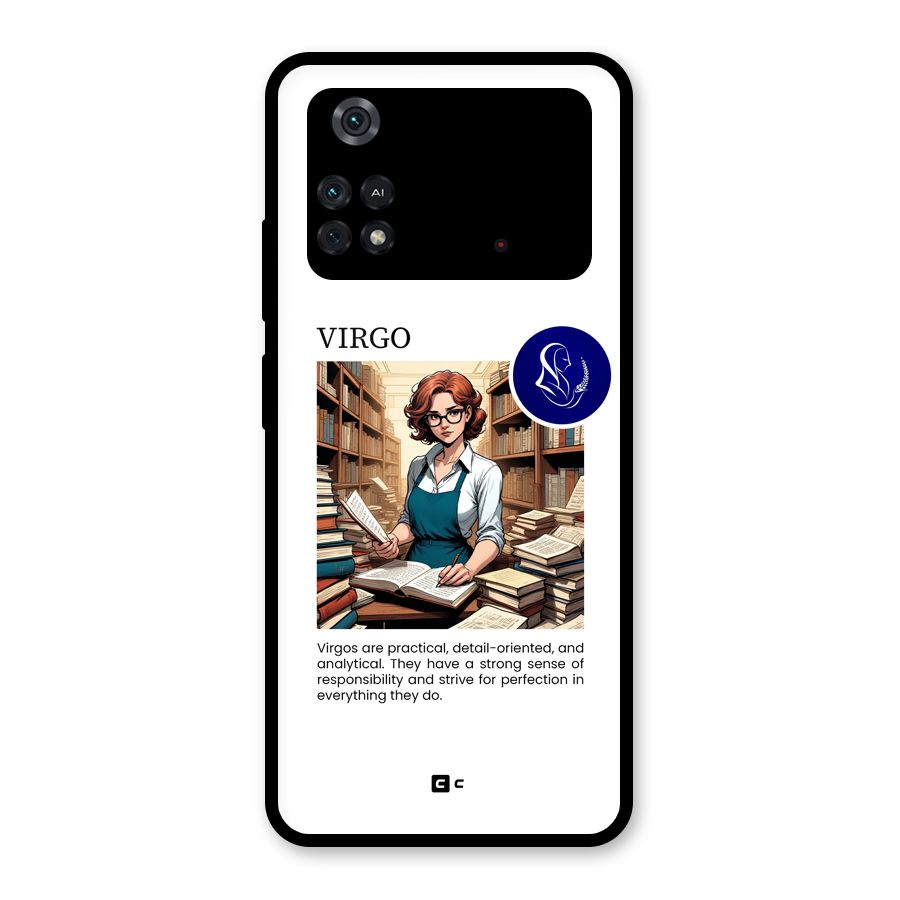 Valuable Virgo Glass Back Case for Poco M4 Pro 4G