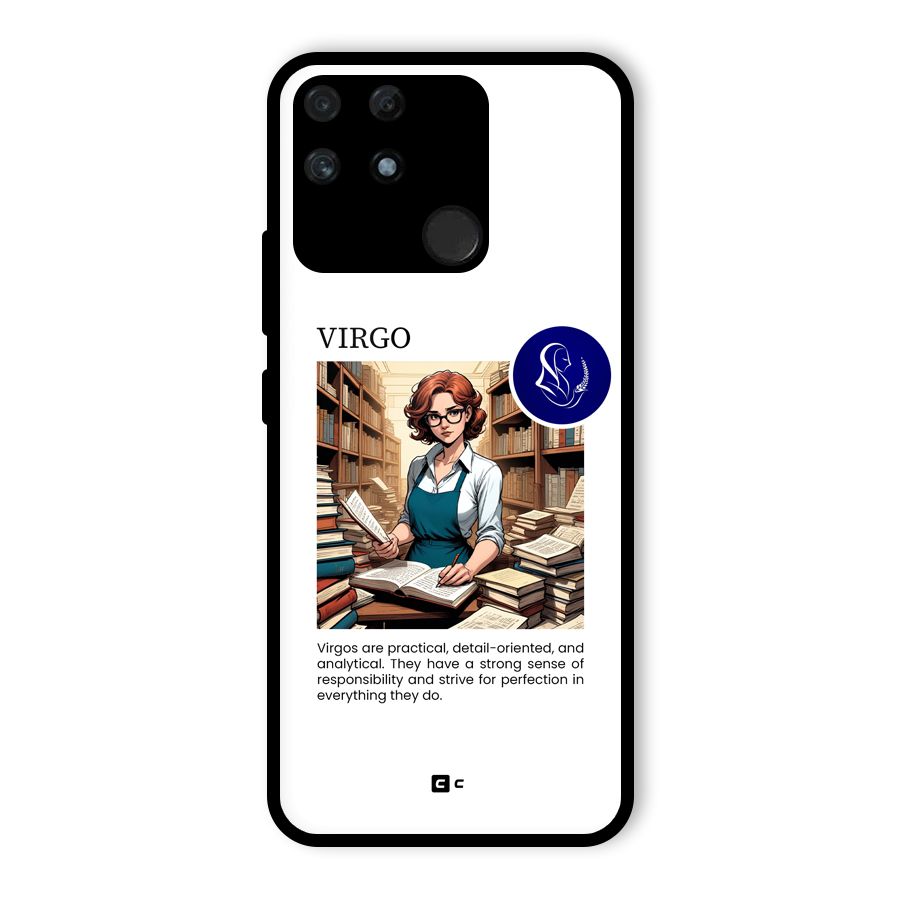 Valuable Virgo Glass Back Case for Realme Narzo 50A