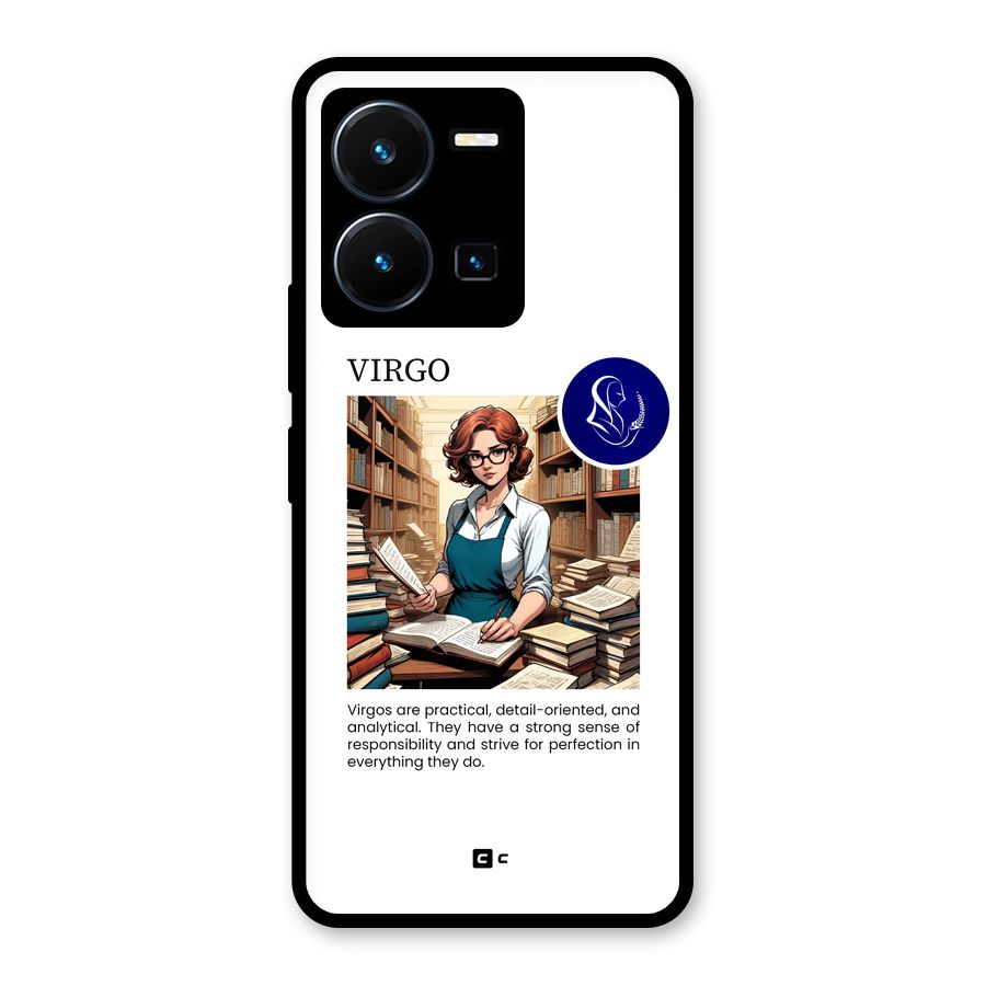 Valuable Virgo Glass Back Case for Vivo Y35