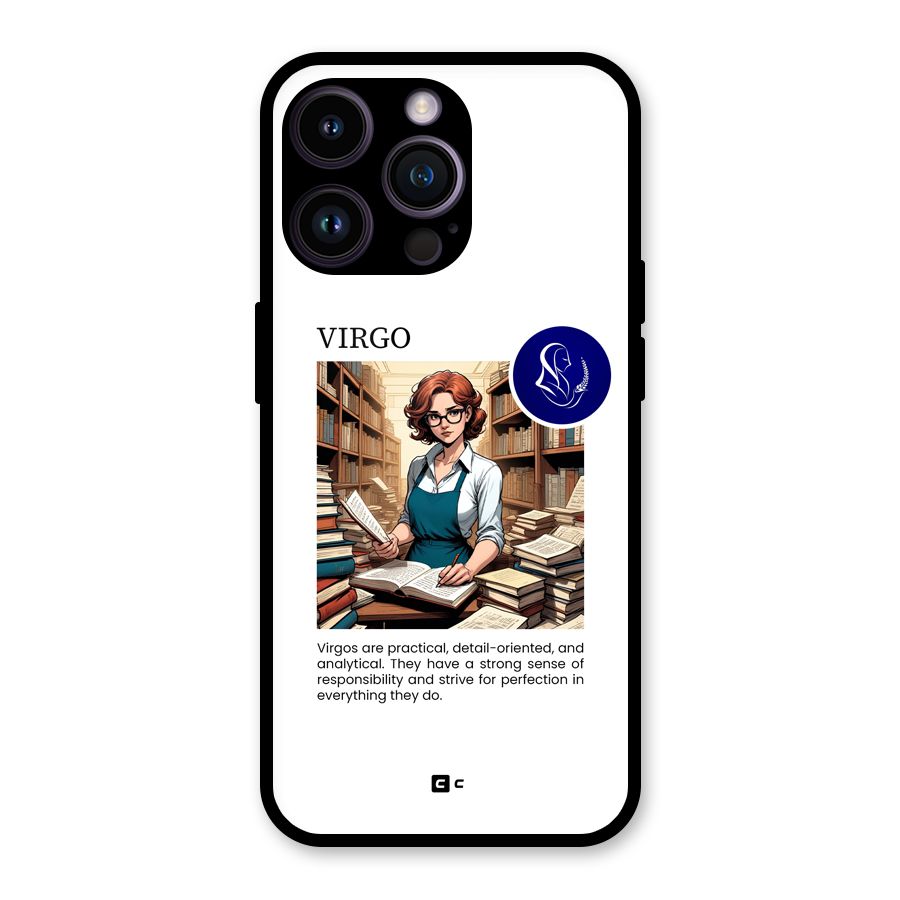 Valuable Virgo Glass Back Case for iPhone 14 Pro Max