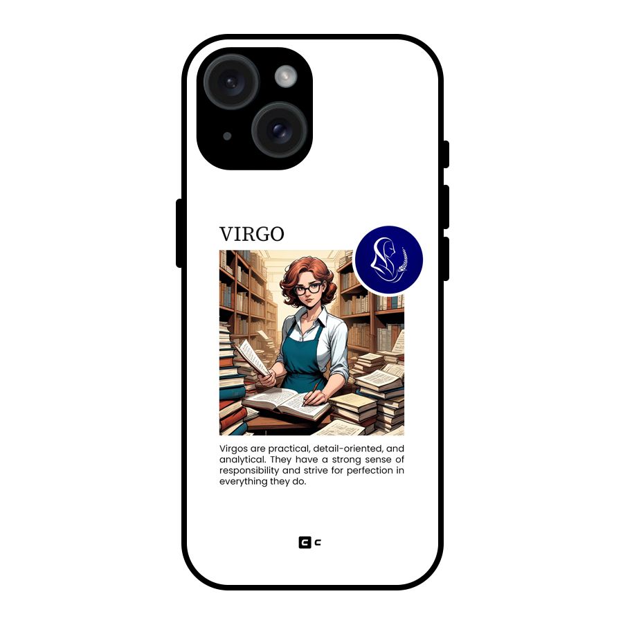Valuable Virgo Glass Back Case for iPhone 15