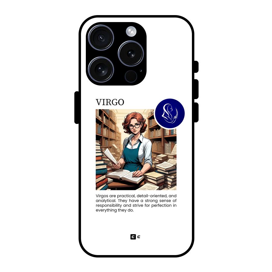 Valuable Virgo Glass Back Case for iPhone 15 Pro