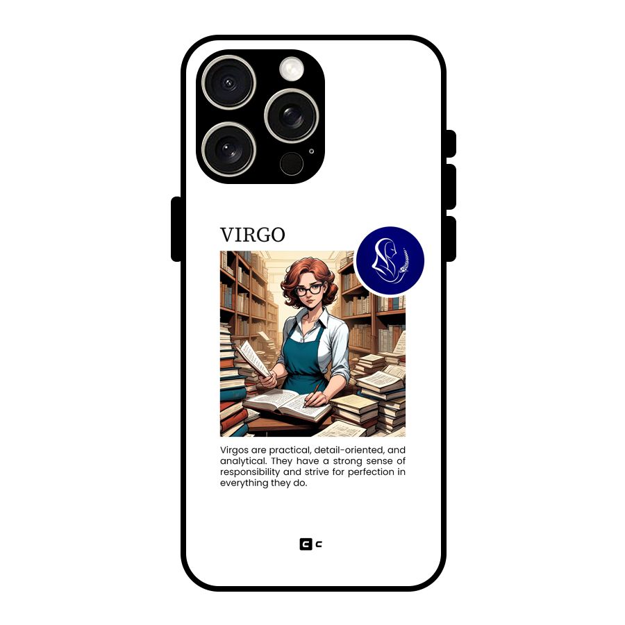 Valuable Virgo Glass Back Case for iPhone 15 Pro Max