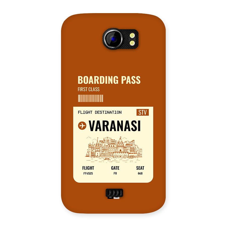Varanasi Boarding Pass Back Case for Canvas 2 A110