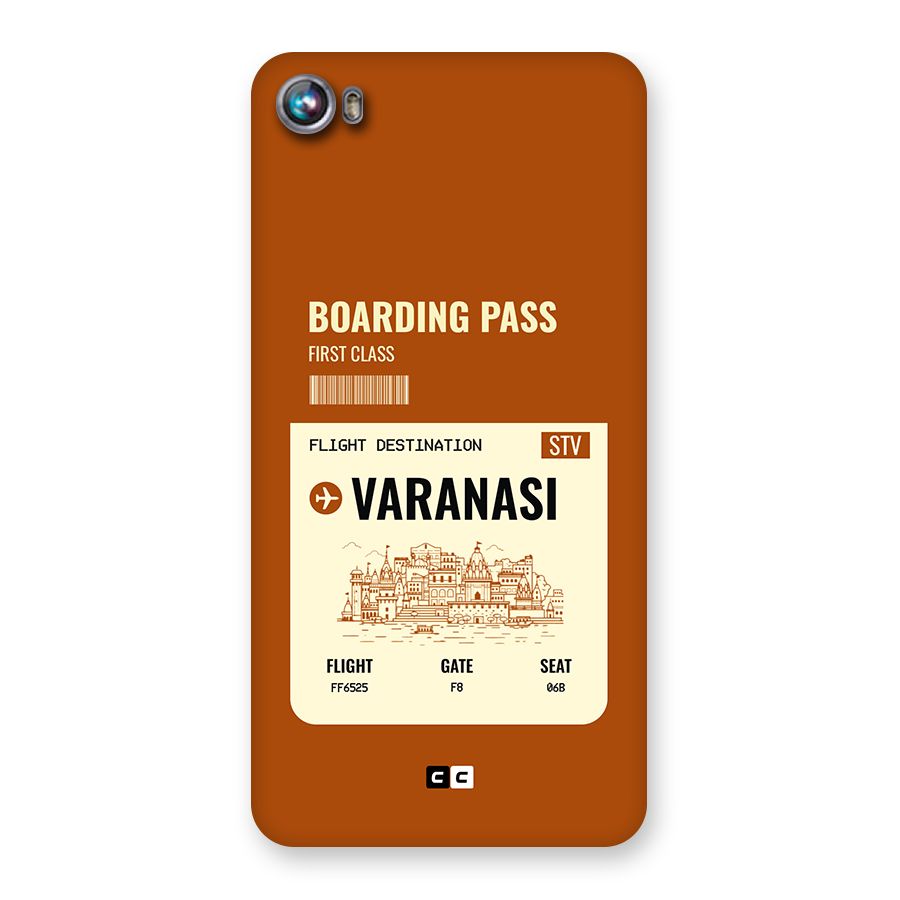 Varanasi Boarding Pass Back Case for Canvas Fire 4 (A107)