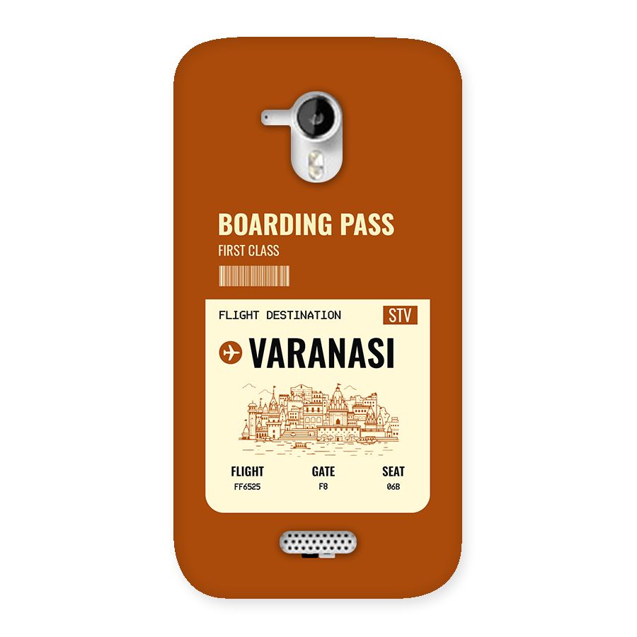 Varanasi Boarding Pass Back Case for Canvas HD A116