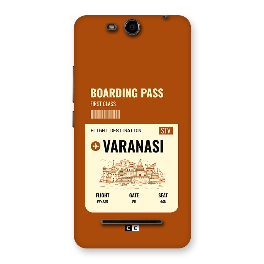 Varanasi Boarding Pass Back Case for Canvas Juice 3 Q392