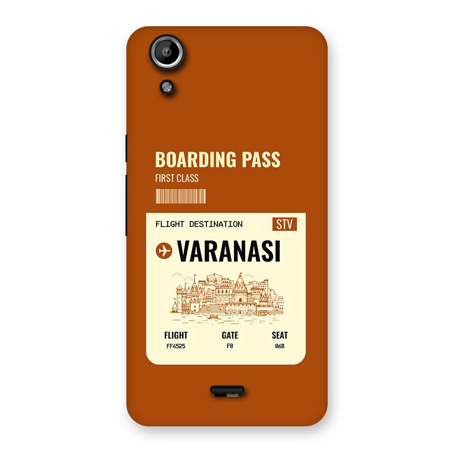 Varanasi Boarding Pass Back Case for Canvas Selfie Lens Q345