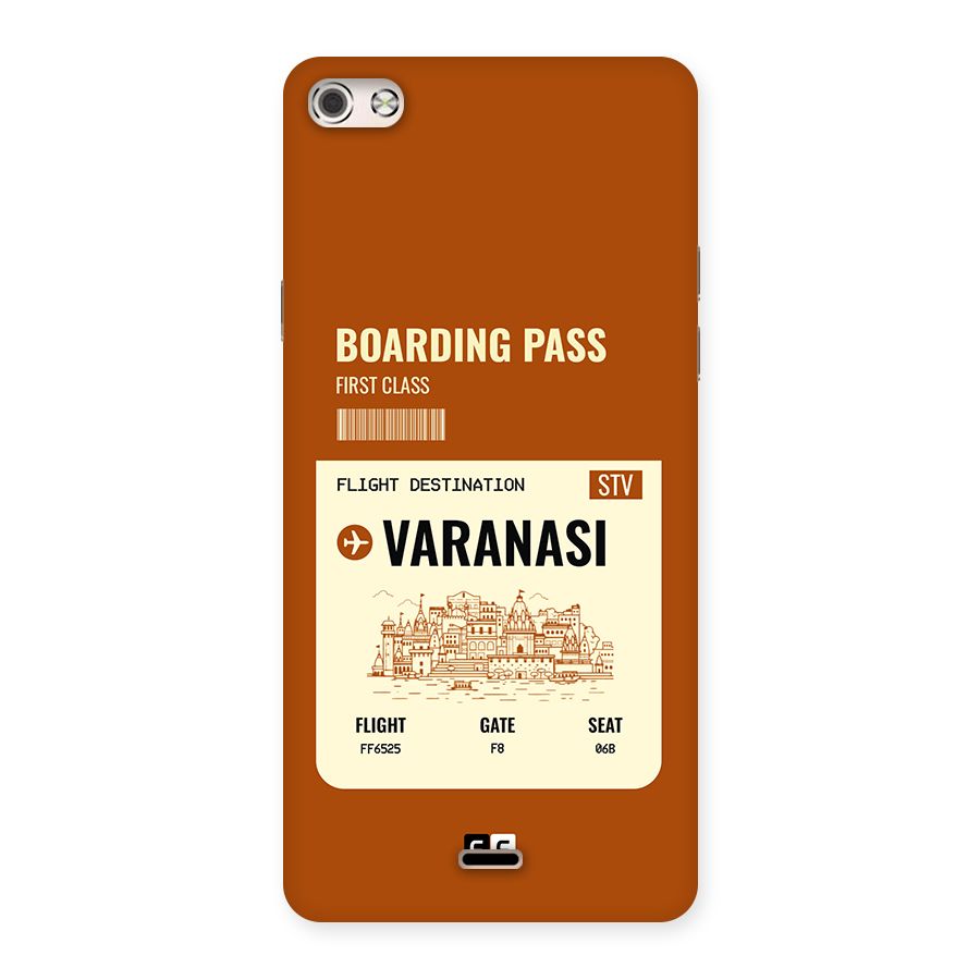 Varanasi Boarding Pass Back Case for Canvas Silver 5