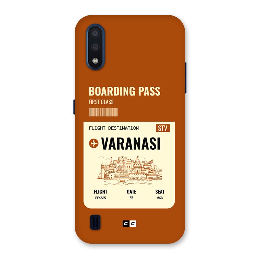 Varanasi Boarding Pass Back Case for Galaxy M01