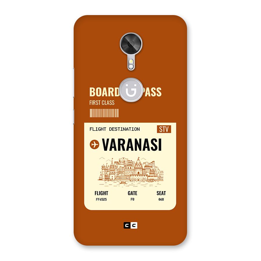 Varanasi Boarding Pass Back Case for Gionee A1