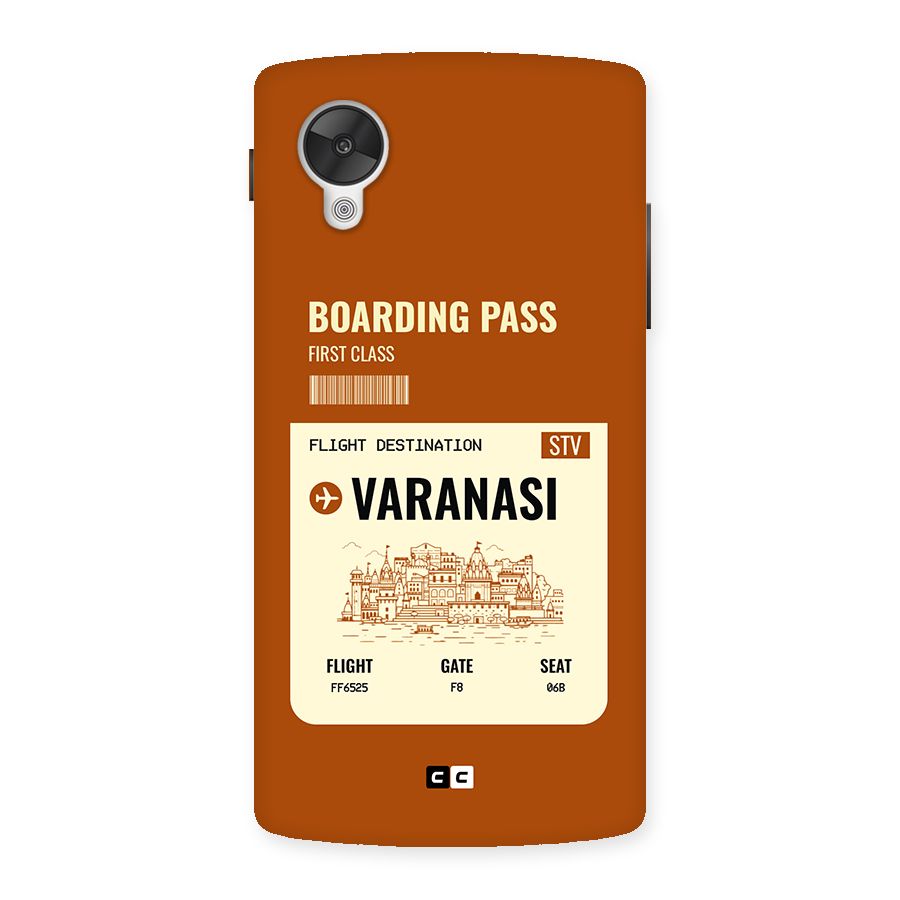 Varanasi Boarding Pass Back Case for Google Nexus 5