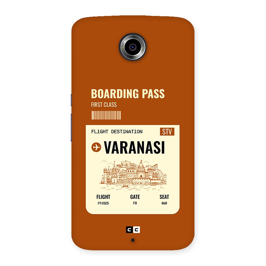 Varanasi Boarding Pass Back Case for Google Nexus 6
