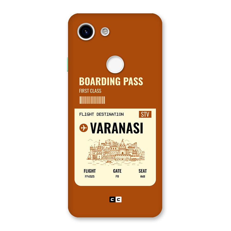 Varanasi Boarding Pass Back Case for Google Pixel 3