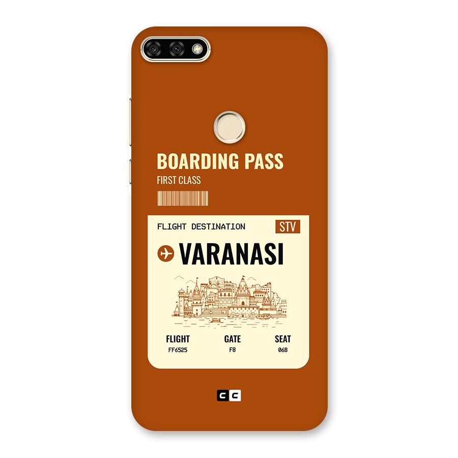 Varanasi Boarding Pass Back Case for Honor 7A