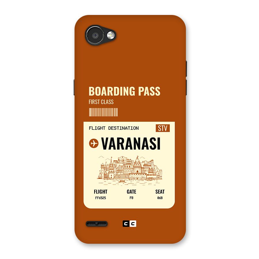 Varanasi Boarding Pass Back Case for LG Q6