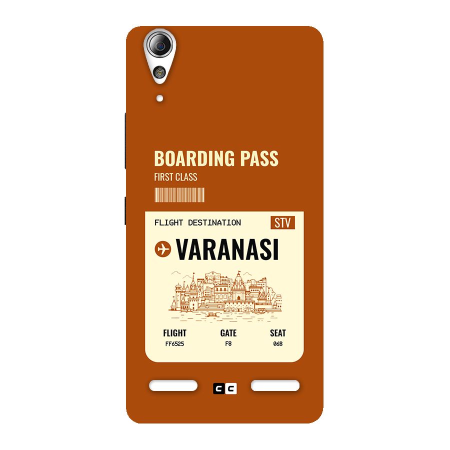 Varanasi Boarding Pass Back Case for Lenovo A6000 Plus