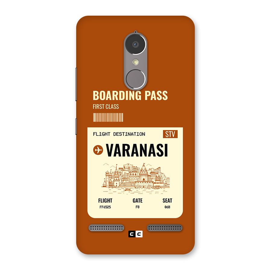 Varanasi Boarding Pass Back Case for Lenovo K6 Power