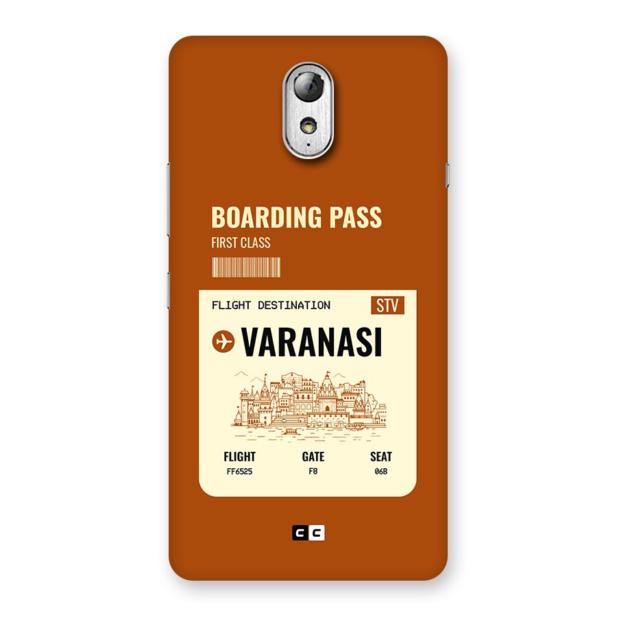 Varanasi Boarding Pass Back Case for Lenovo Vibe P1M